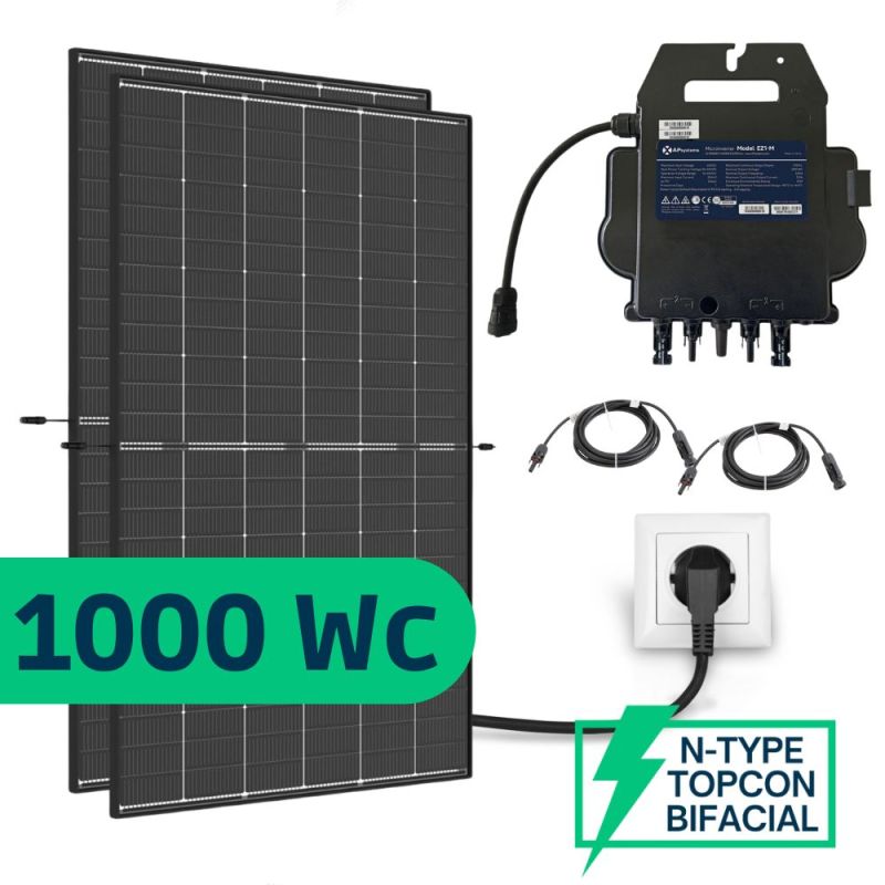 Kit Solaire Plug And Play 1000 Wc Biverre Et Bifacial Suivi De