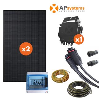 Kit autoconsommation 2 panneaux (900 Wc) - APSystems DS3 - monophasé