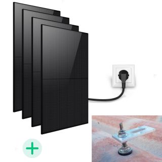 Kit Solaire Plug And Play 1700 Wc - Technologie Back Contact-Toit tôles ondulées