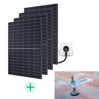 Kit Solaire Plug And Play 1640 Wc bifacial garantie 20 ans-Toit tôles ondulées