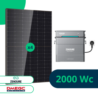 Kit Solaire Plug and Play 2000 Wc avec Batterie 2 kWh Zendure