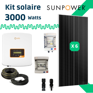 Kit solaire 2940W - Panneaux Sunpower Biverre Bifacial 490
