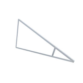 Fixasun - Triangle aluminium 30° avec renfort - 1700x1700x895mm