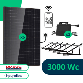 Kit Solaire Plug And Play 3000 Wc avec Support au Sol inclus