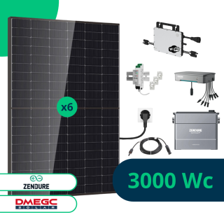 Kit Solaire Plug and Play 3000 Wc avec Batterie 2 kWh Zendure