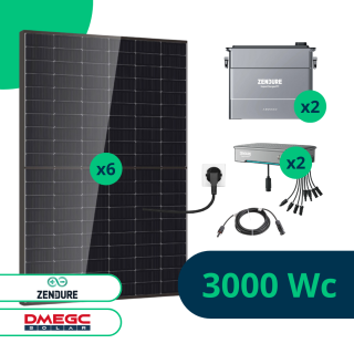 Kit Solaire Plug And Play 3kWc avec Stockage Zendure 4kWh