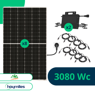 Kit Solaire Plug And Play 3kW, Amerisolar, Hoymiles, Sans fixations