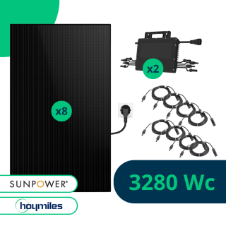 Kit solaire Plug And Play 3280 Wc Sunpower - Fixations au choix