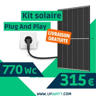 Kit Solaire Plug And Play 770 Wc, Vente en lot de 8, Amerisolar 385, APSystems EZ1
