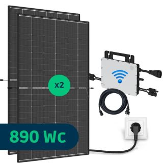 Kit Solaire Plug And Play 890 Wc, panneaux bifaciaux, wifi intégré