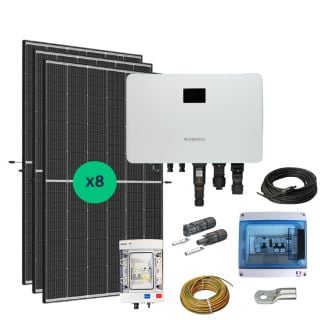 Kit Solaire Autoconsommation 3480 Wc Bifacial - Fixations au choix-Toit bac acier