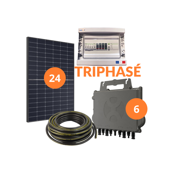Kit solaire autoconsommation de 2 à 12kW - micro-onduleur - triphasé