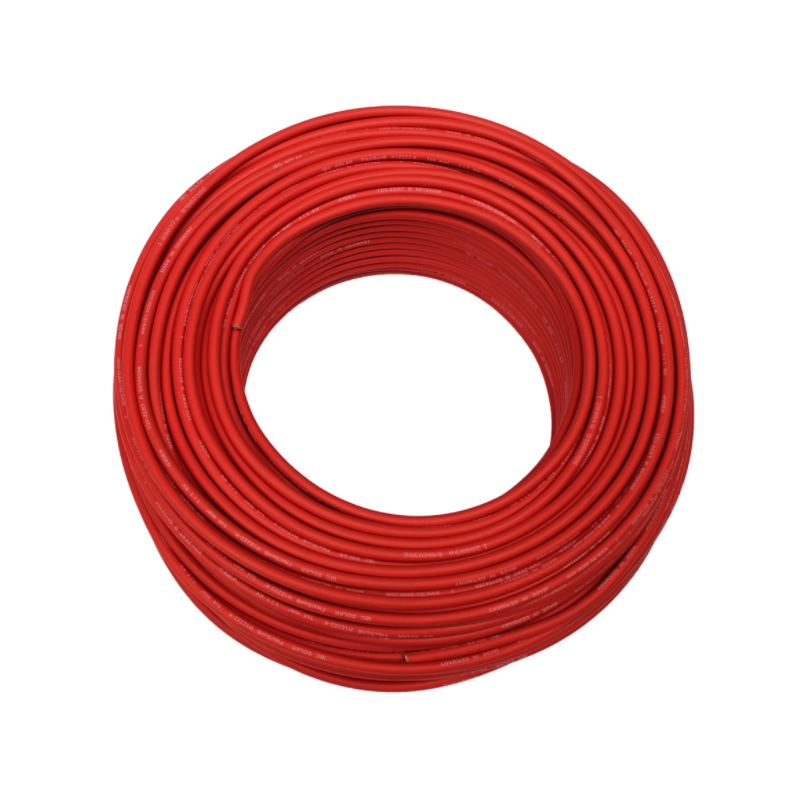 5 m Cable rouge 6mm2 pour cablage des systèmes énergétiques