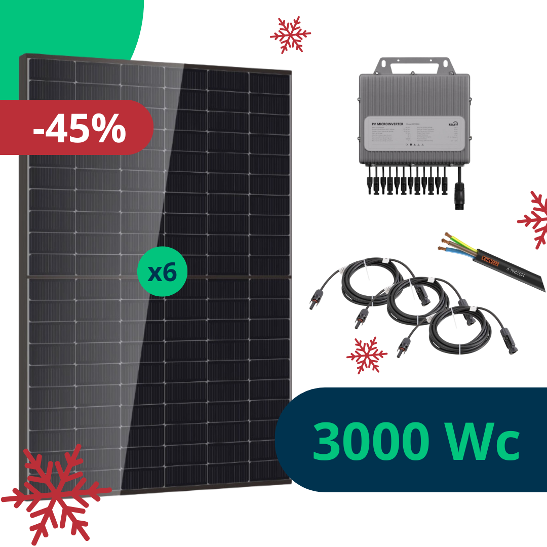 Kit Solaire 3000 Wc Bifacial, DMEGC, TSUN, Communication intégrée